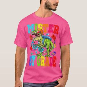 Kids Mister 1st Grade Dude Monster Truck Dinosaur T-Shirt