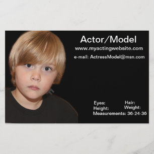 Kids Model Actor Comp Cards