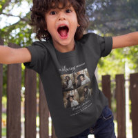 Kids Modern 4 Photo Collage Funeral T-Shirt