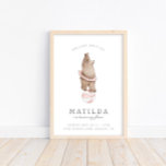 Kids' Modern Bear Circus | Girls Birthday Welcome Poster<br><div class="desc">Welcome your friends and loved one to celebrate your little girl with this adorable budget-friendly carnival-themed welcome sign!</div>