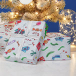 Kids Modern Colourful Christmas Wrapping Paper<br><div class="desc">Wrap your gifts with this cute and very fun kids christmas wrapping paper.</div>