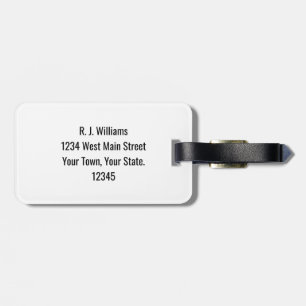 Kids Monogramed Dolphin In Water Luggage Tag