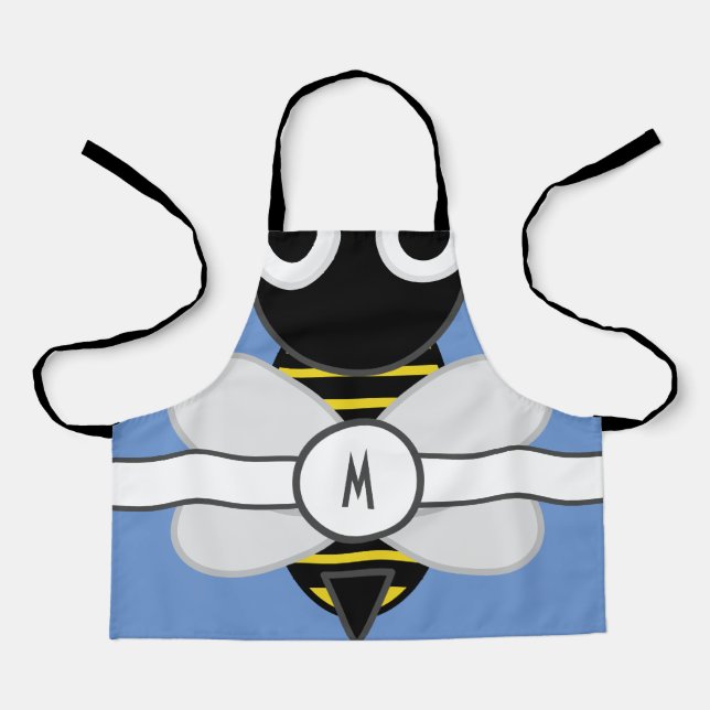 Kids Monogrammed BumbleBee Apron (Front)