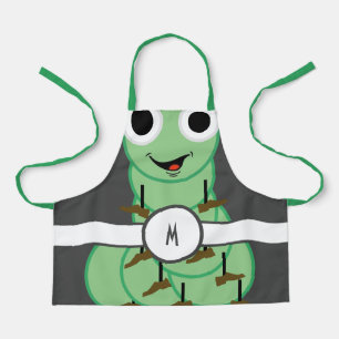 Kids Monogrammed Caterpillar Apron