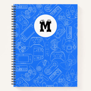 Kids Monogrammed Video game controller gamepad  Notebook