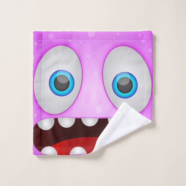Kids Monster Bath Towel Set (Wash Cloth)