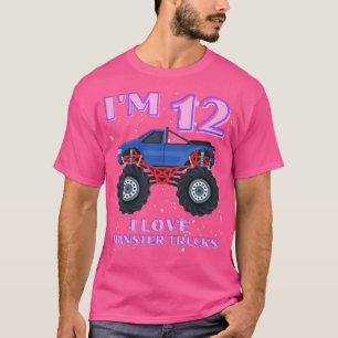 Kids Monster Truck 12 years old  12th Birthday Boy T-Shirt