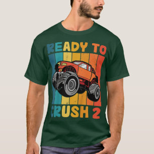 Kids Monster Truck 2nd Birthday I'm Ready To Crush T-Shirt