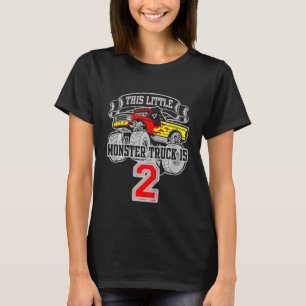 Kids Monster Truck 2nd Birthday  This Little Monst T-Shirt