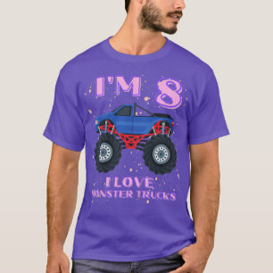 Kids Monster Truck 8 years old 8th Birthday Boy o T-Shirt