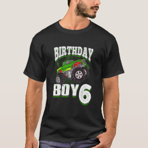Kids Monster Truck Birthday Boy Is 6 Kids 6th Birt T-Shirt
