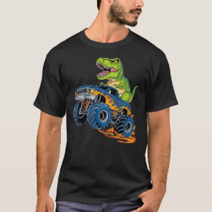 Kids Monster Truck Dinosaur T-Shirt