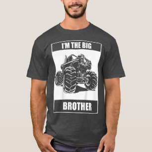 Kids Monster Truck I'm The Big Brother Older Broth T-Shirt