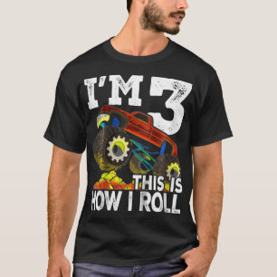 Kids Monster Truck Rally 3rd Birthday Party - 3 T-Shirt