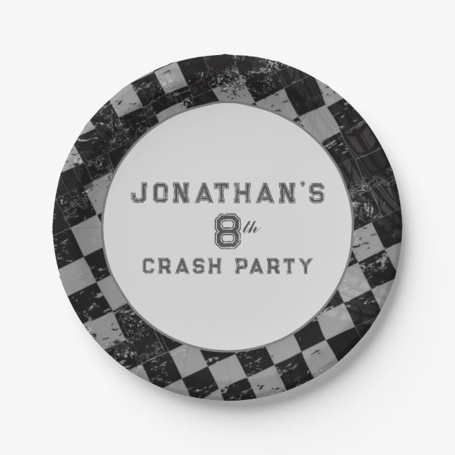 Kids' Monster Truck Rally Birthday Party  Paper Plate (Front)