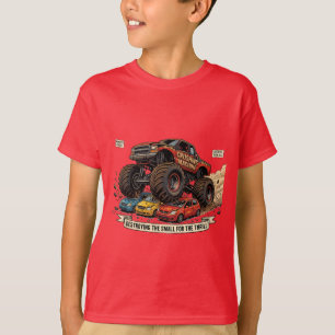 Kids Monster Truck Spare Tire T-Shirt