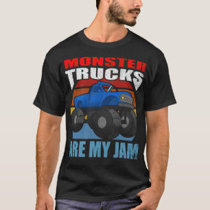 Kids Monster Trucks Are My Jam Retro Truck gay col T-Shirt