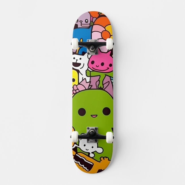 Kids Monsters Skateboard By Claire Firley  (Front)