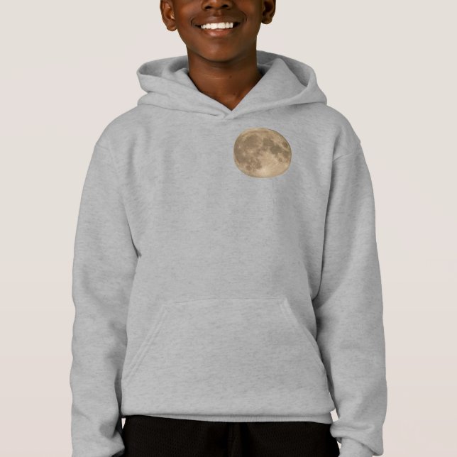 Kid's Moon Hoodie Full Moon Kid's Sweatshirts (Front)