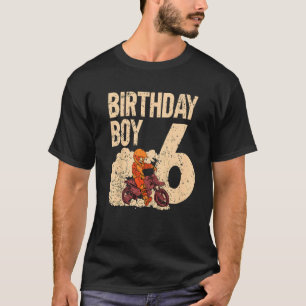 Kids Motocross 6th Birthday Party Mx 6 Year Old Di T-Shirt