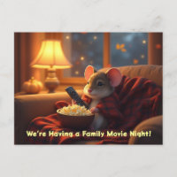 Kids' Movie & Parents' Date Night Invite Postcard