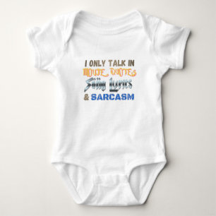 Kid's Movie Quotes, Song Lyrics, & Sarcasm Baby Bodysuit