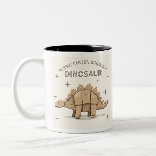 Kid's Mug with Adorable Dinosaur Design (Left)
