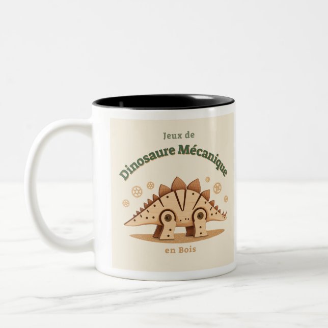 Kid's Mug with Adorable Dinosaur Design (Left)