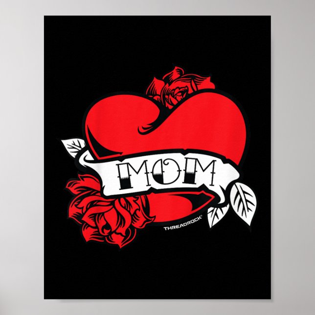 Kids Mum Heart Tattoo  Poster (Front)