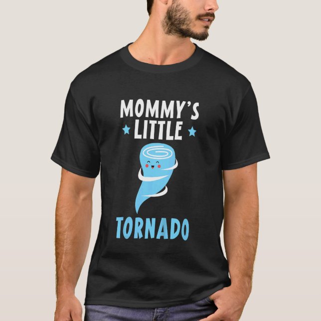 Kids Mummy's Little Tornado Future Meteorologist M T-Shirt (Front)
