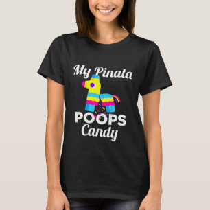 Kids My Birthday Llama Pinata Poops Candy Kids Boy T-Shirt