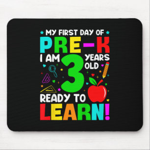 Kids My First Day Of Pre-k 3 Years Old First Day O Mouse Pad