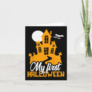 Kids My First Halloween Funny Scary Costume  Card