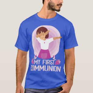Kids My First Holy Communion Dabbing Girl  T-Shirt