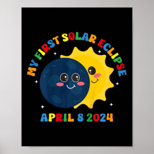 Kids My First Total Solar Eclipse April 8th Toddle Poster