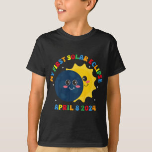 Kids My First Total Solar Eclipse April 8th Toddle T-Shirt