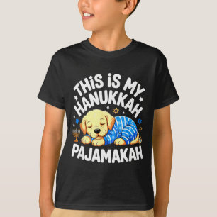 Kids My Hanukkah Pajamas Pajamakah Puppy Hanukkah T-Shirt
