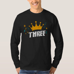 Kids My Third Birthday With Crown And I´m Three Ye T-Shirt