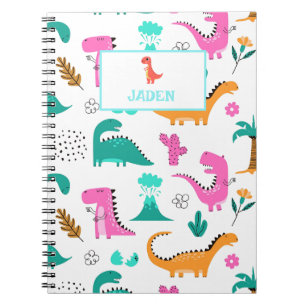 Kids Name Backpack Dinausor Back To School Notebook