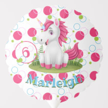 Kids Name Birthday Balloon with Message on Back