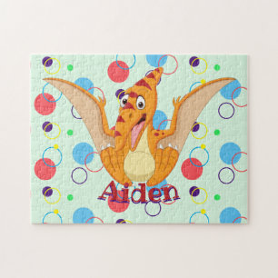 Kids Name Dinosaur Puzzle Learning Activity