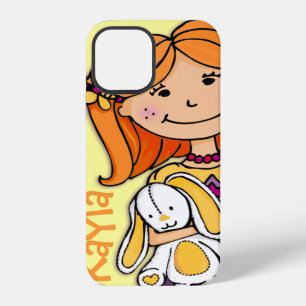 Kids name Kayla iphone girl cuddle yellow 12 Case