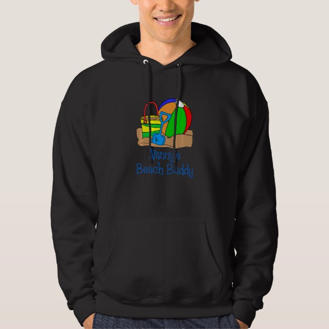 Kids Nanny's Beach Buddy Grandson Granddaughter Hoodie (Front)