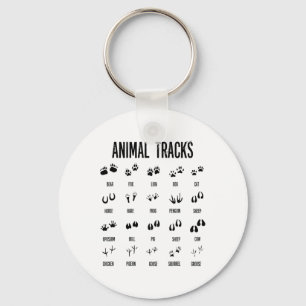 Kids Nature Explorer Animal Tracks Tee For Camping Key Ring