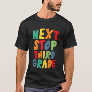 Kids Next Stop Third 3rd Grade Cool Rainbow Back t T-Shirt