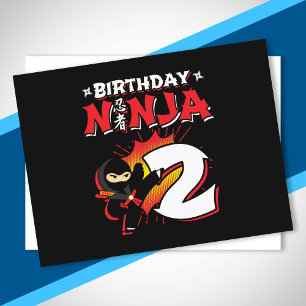 Kids Ninja Birthday Party Gift - 2 Year Old Postcard