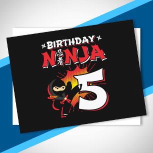 Kids Ninja Birthday Party Gift - 5 Year Old Postcard