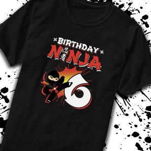 Kids Ninja Birthday Party Gift - 6 Year Old T-Shirt