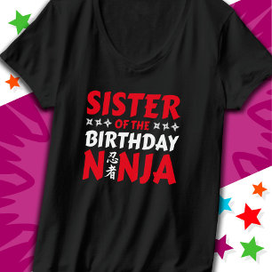 Kids Ninja Party Karate Sister of Birthday Ninja T-Shirt