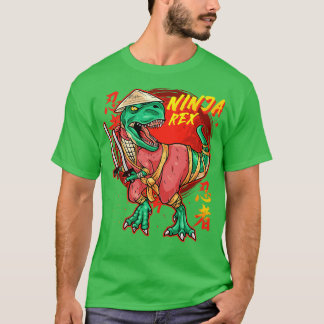 KIDS Ninja TRex Dinosaur With Samurai Sword T-Shirt